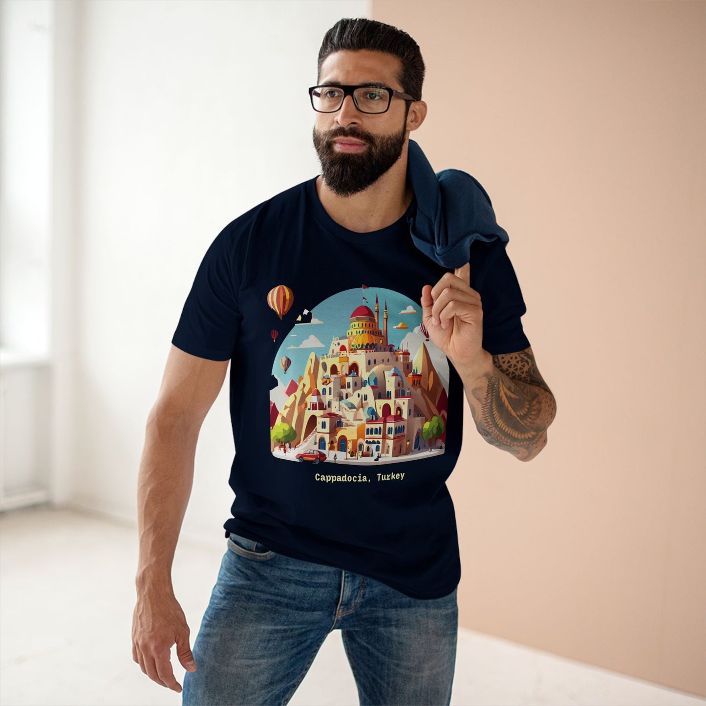 Cappadocia Travel Shirt Unisex Premium Cotton Art Tee From Retro2Nova TT 52 Collection