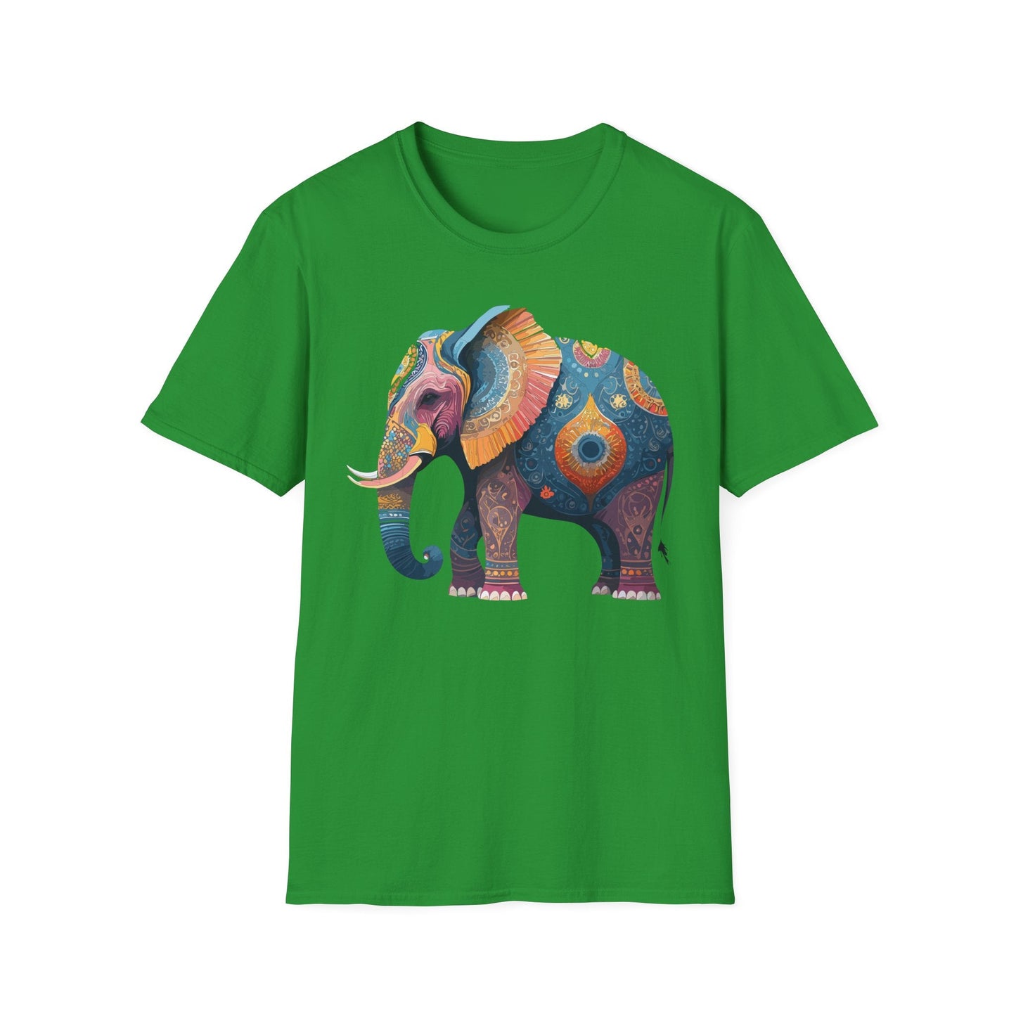 Elephant T Shirt Unisex Gildan Softstyle 64000 Tee With Animal Elephant Graphic Artwork
