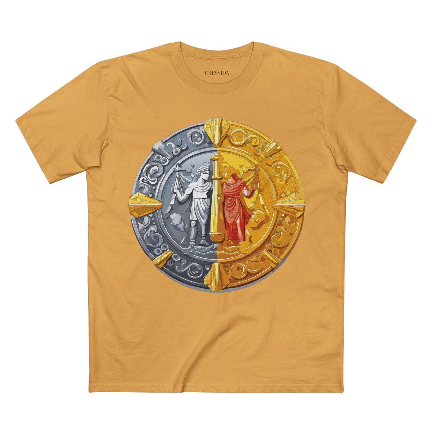 Antique Gold Coin Graphic Design T-Shirt Unisex 100 Cotton With Golden Print Artwork Tee 17