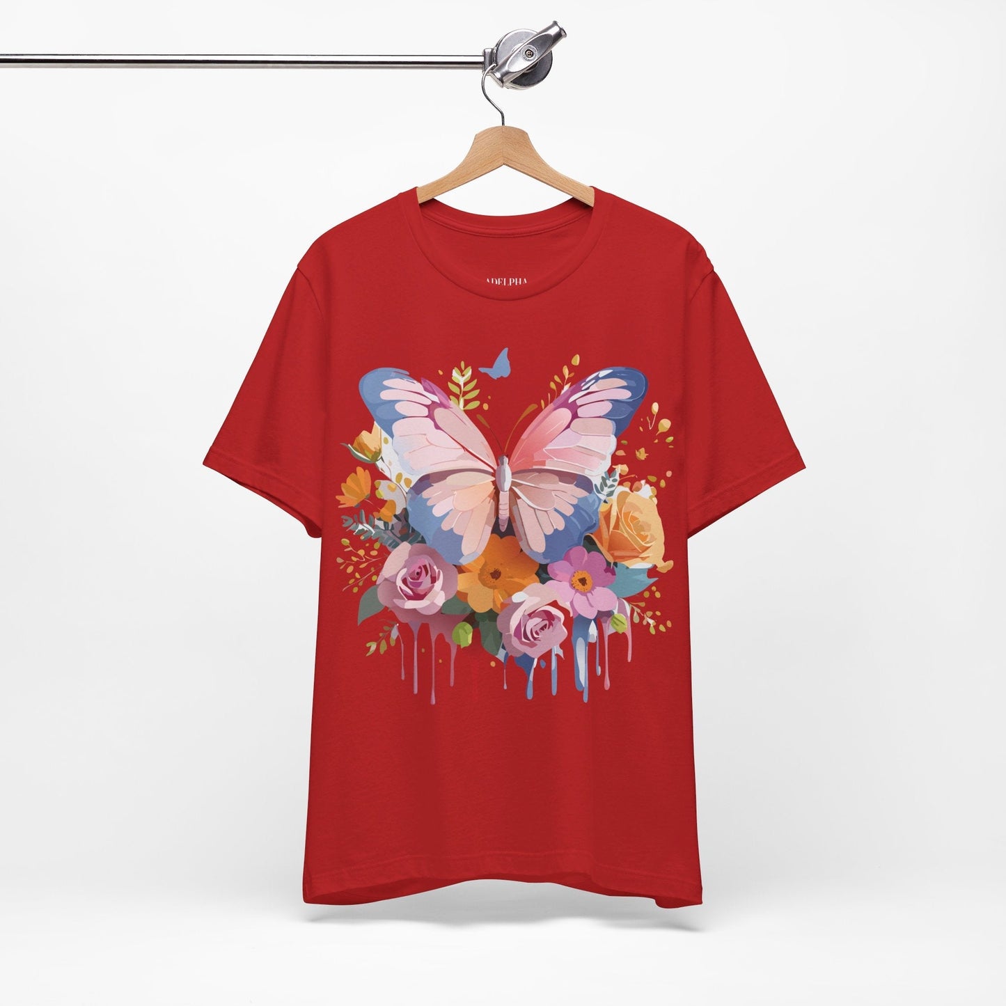 Butterfly Graphic Tee Unisex Short Sleeve Jersey Shirt By Adelpha