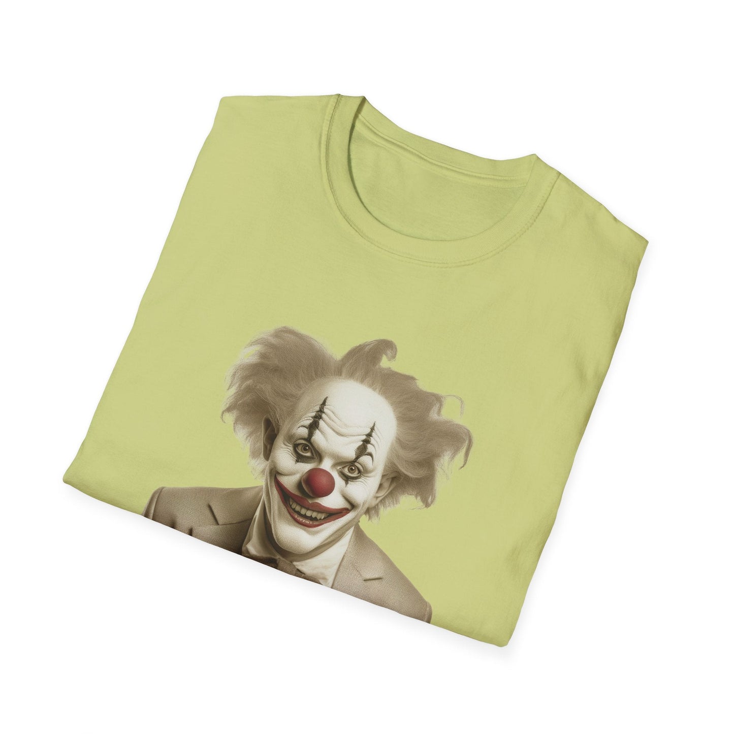 Unisex Clown Shirt Funny Man Circus Tee Softstyle 64000 Cotton Gildan Tee Lightweight Breathable