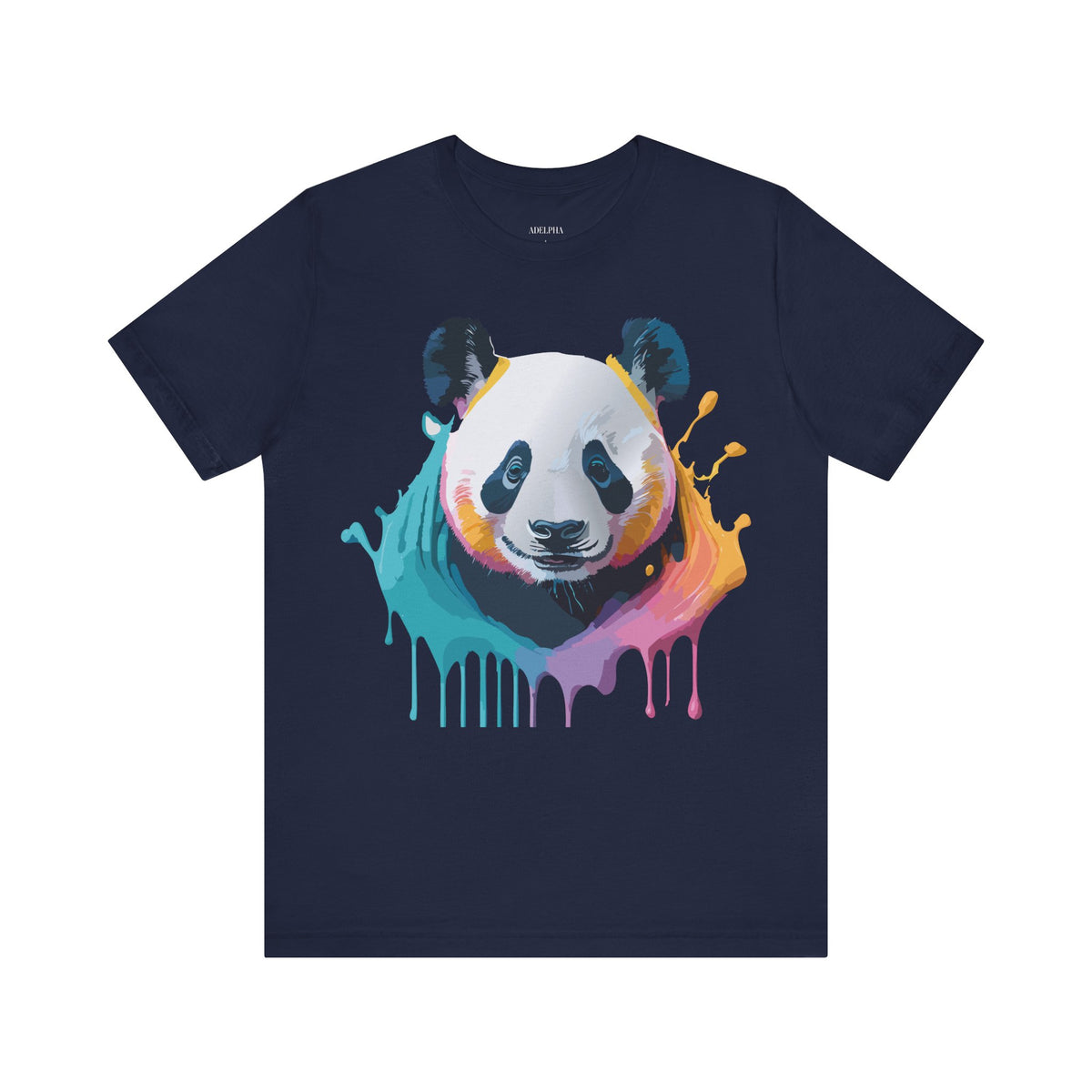 Panda Graphic Unisex Cotton Bella+Canvas Tee with Art Animal Design e54
