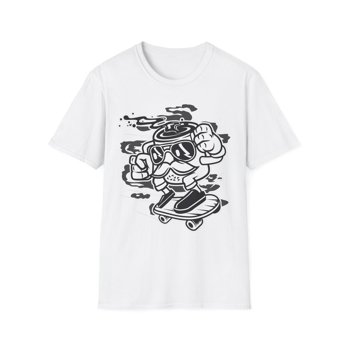 Unisex Cotton T-Shirt with Cartoon Graphic Design