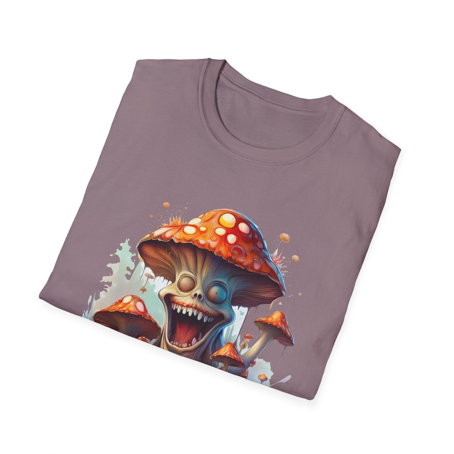 Funny Mashroom Graphic Unisex Softstyle Cotton With Cartoon Illustration Design 7