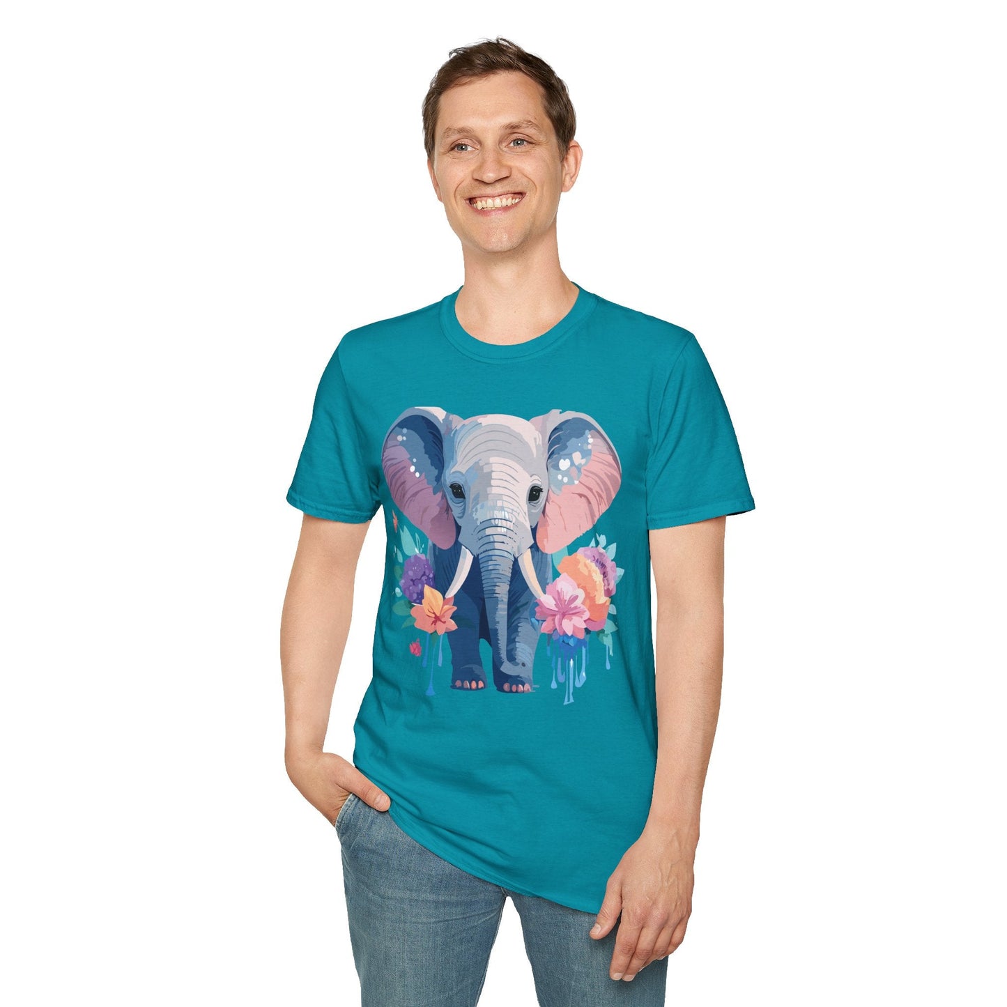 Elephant Graphic T Shirt Unisex Softstyle 64000 Cotton Animals T Shirt For Adults Premium