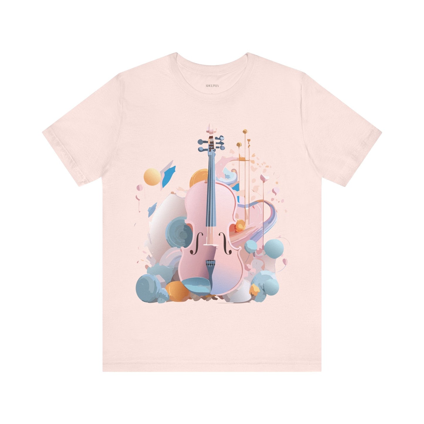 Music Graphic Unisex 100 Cotton Vintage Art with Musical Elements Tee 16