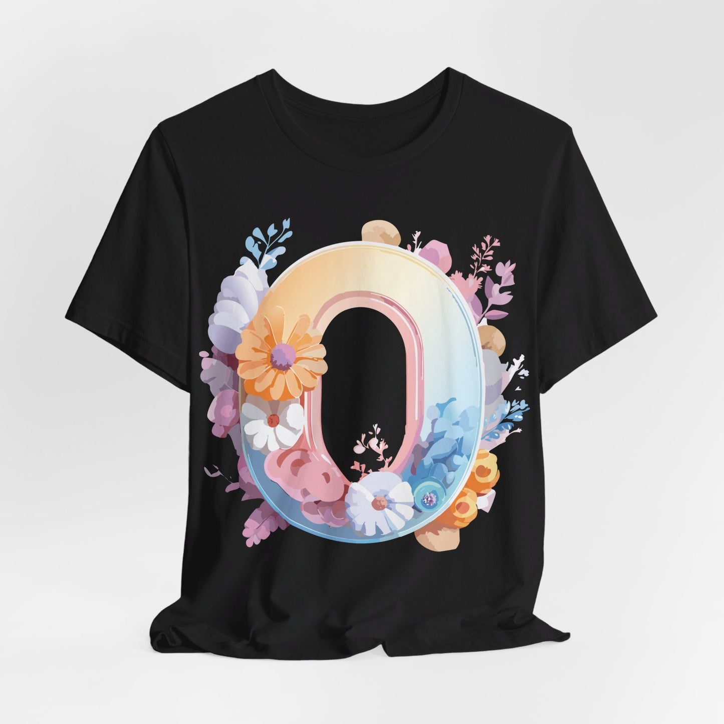 Letter O Shirt Unisex Graphic Tee Vintage Inspired Artwork By Adelpha Premium Short Sleeve