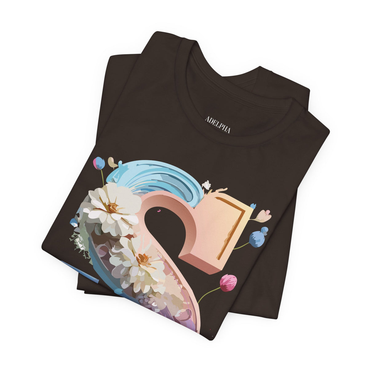 Letter S Graphic Unisex Cotton Bella+Canvas Tee with Art Letter Design