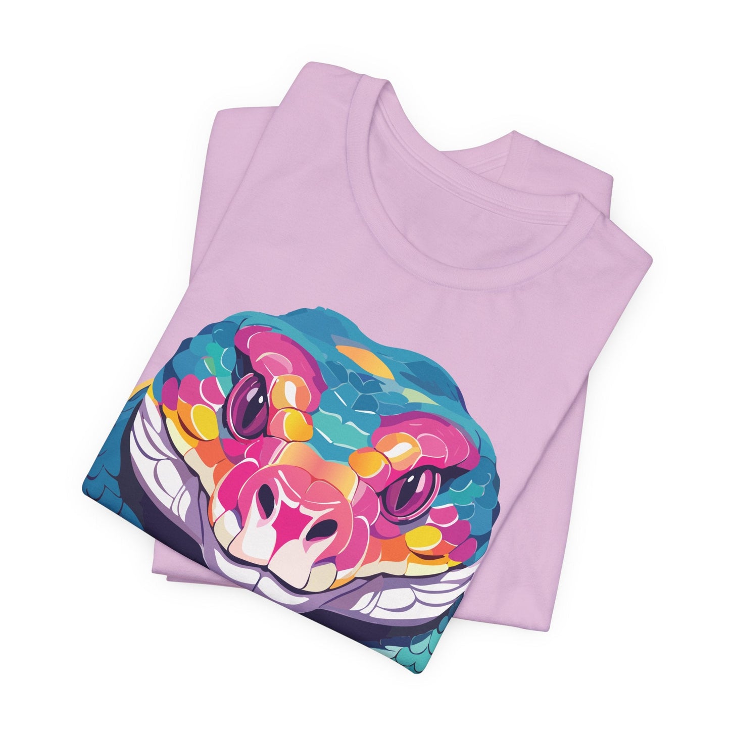 Unisex Animal Tee Shirt With Art Design, Wild Animals Short Sleeve Graphic Tee For Everyday Wear