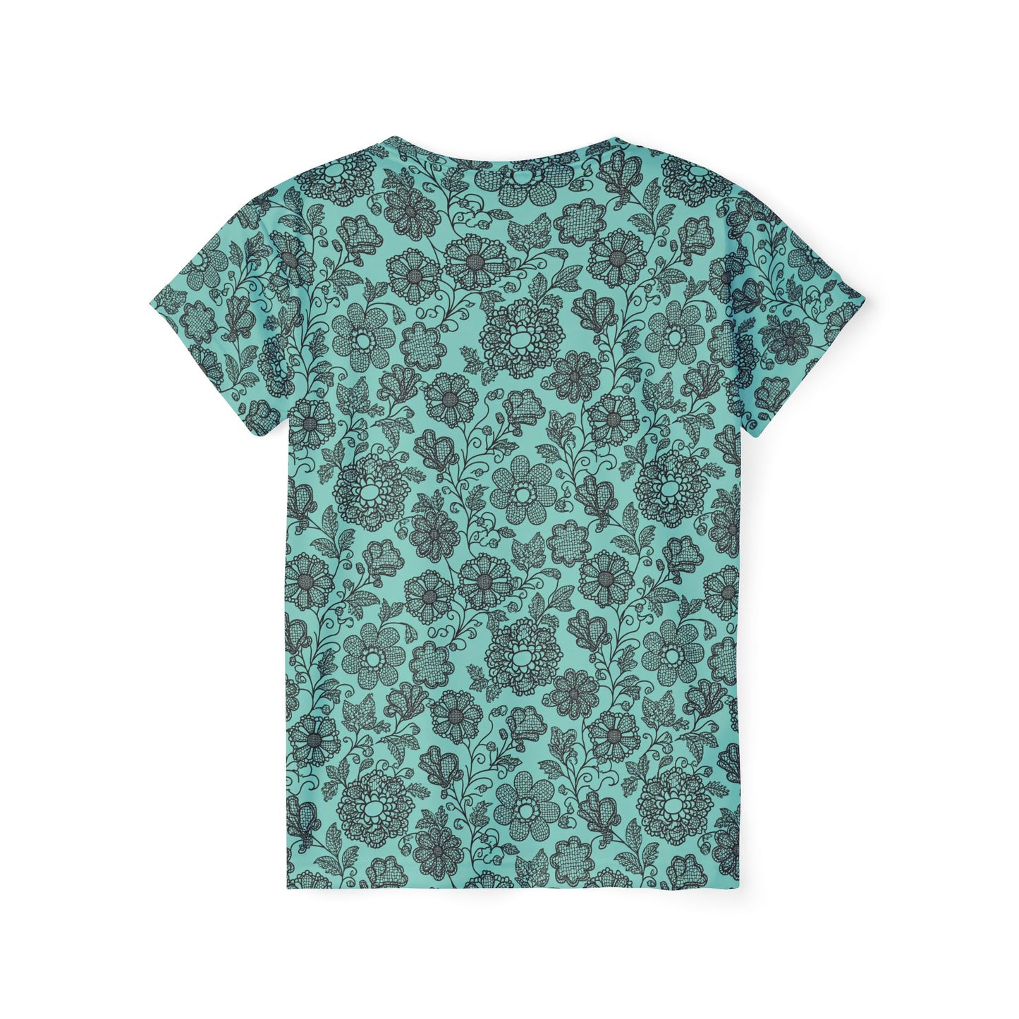 Lace Print Poly Shirt, Poly Shirt with Lace Print, Lace Shirt 27