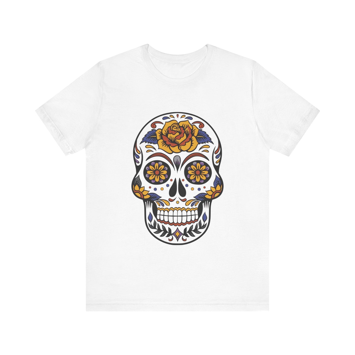 Unisex Cotton Tee Shirt with Skull