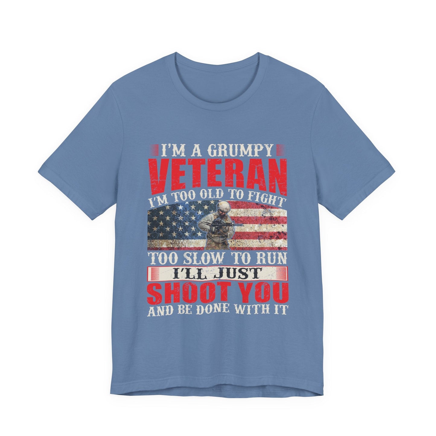 Army Veteran Patriotic Graphic Design Unisex Cotton T-Shirt v38
