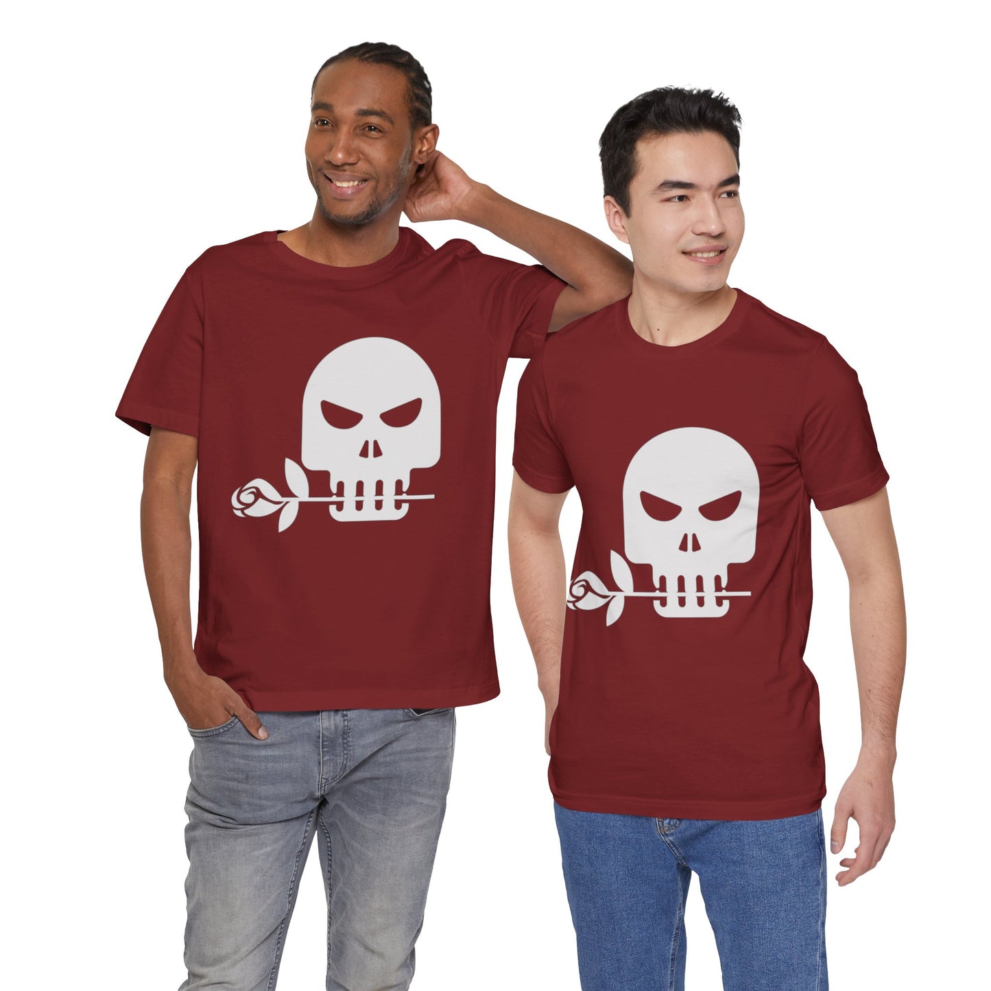 Unisex Cotton Tee Shirt with Skull