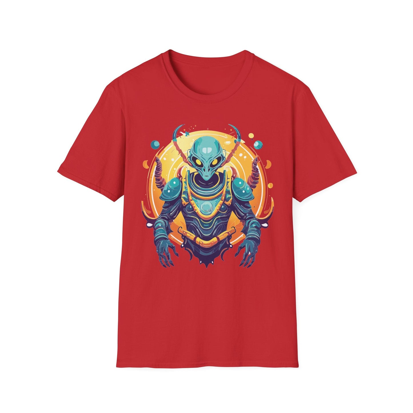 Cosmos Alien T Shirt Unisex Softstyle Short Sleeve Tee With Alien Art Design Artwork