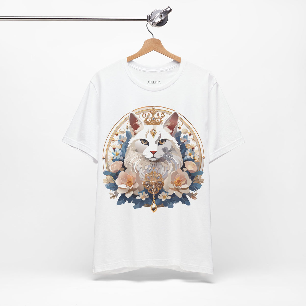 Medallion Graphic Unisex Cotton Bella+Canvas Tee with Floral Art Design m61
