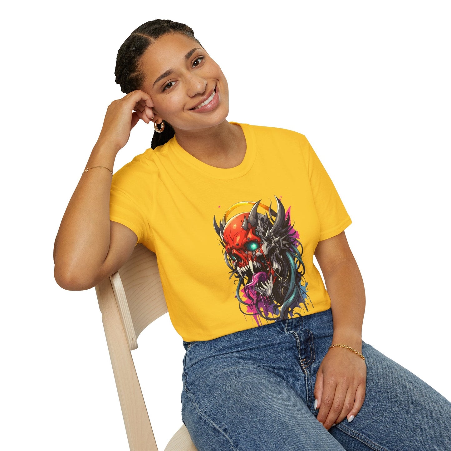 Skull Graphic Unisex Cotton T-shirt with Skeleton Artwork Design 28