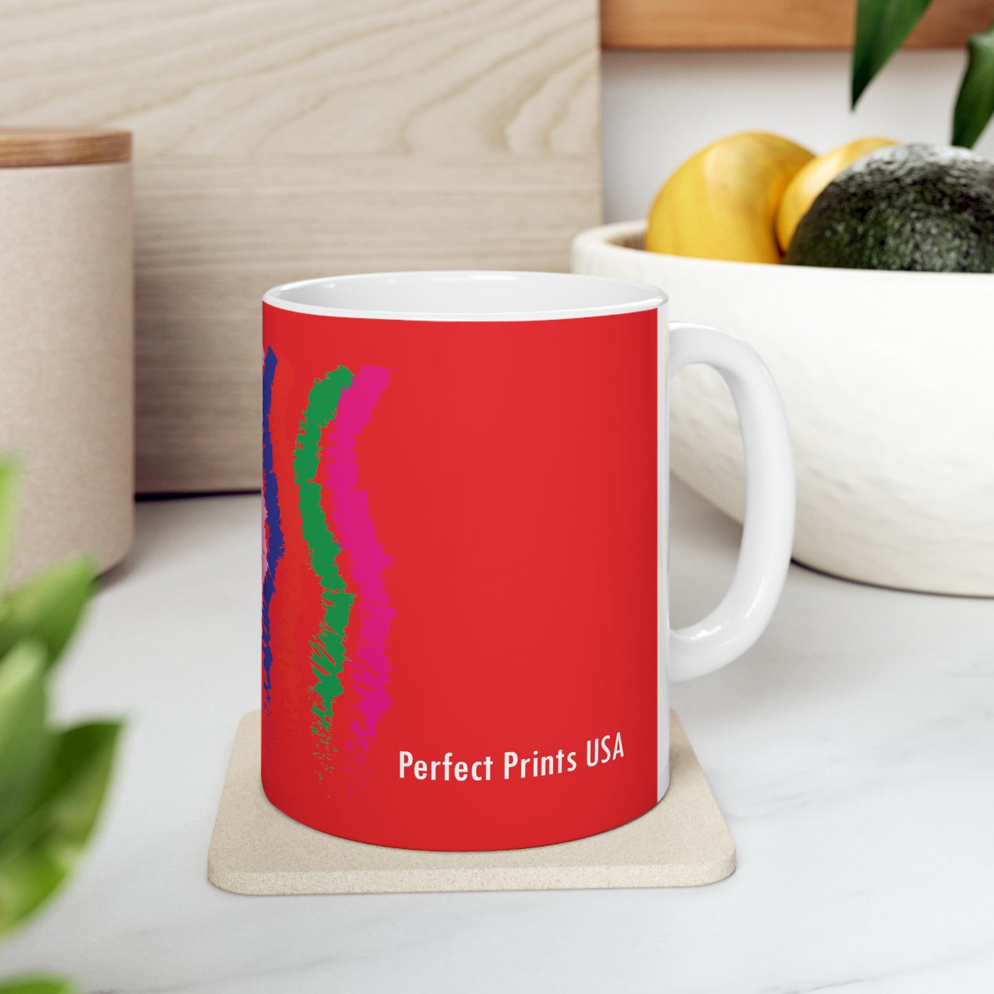 Coffee & Tea Mug with Stripes print