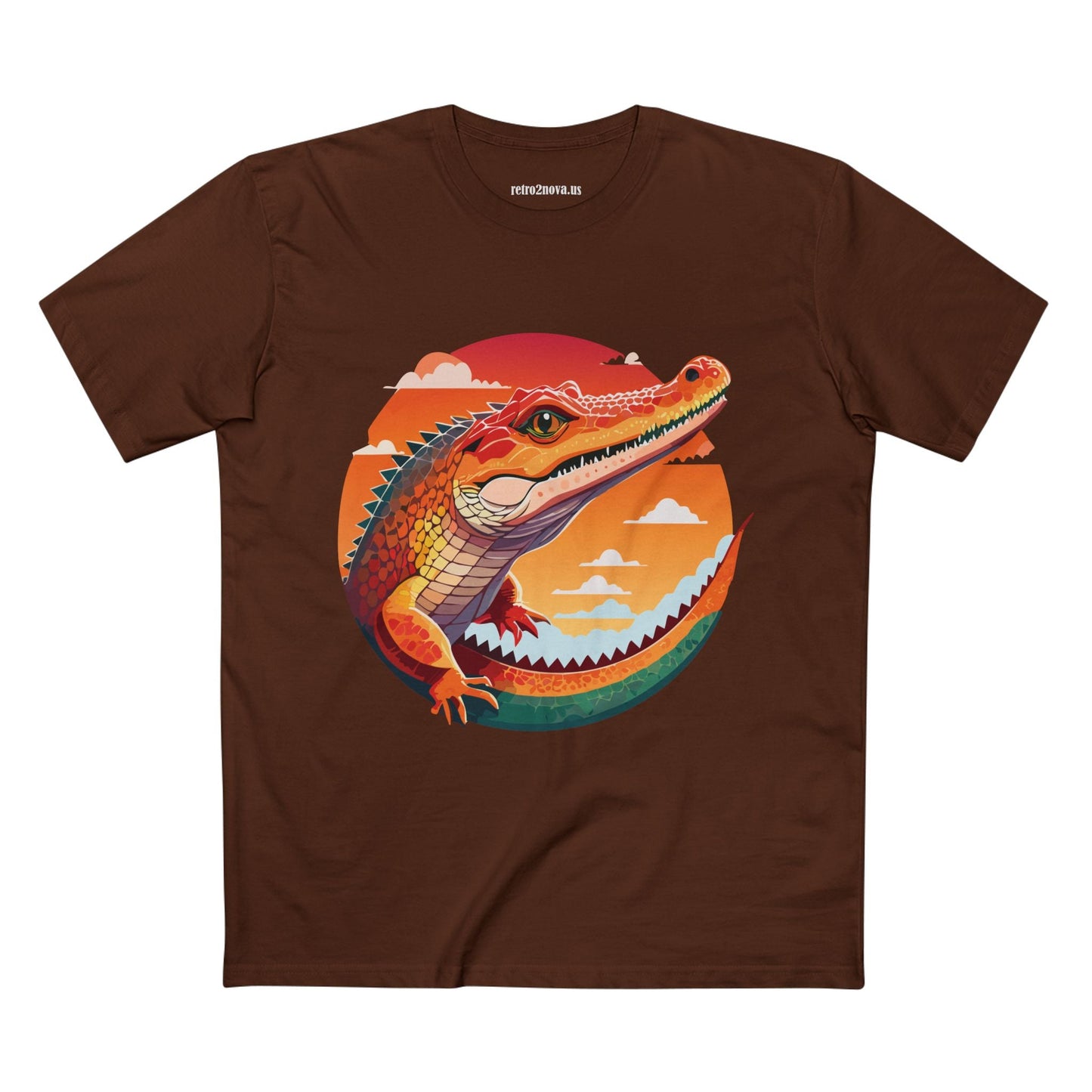 Unisex Crocodile Shirt With Original Art Design Premium Cotton Tee From Retro2Nova Art Collection Soft Breathable Graphic