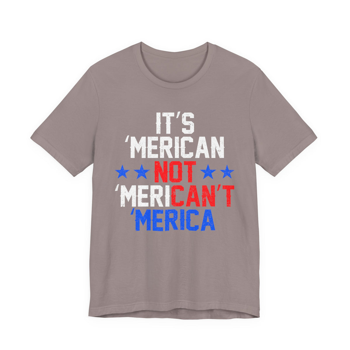 Merica Patriotic T-Shirt USA Stars Red White Blue Unisex Cotton Tee a5
