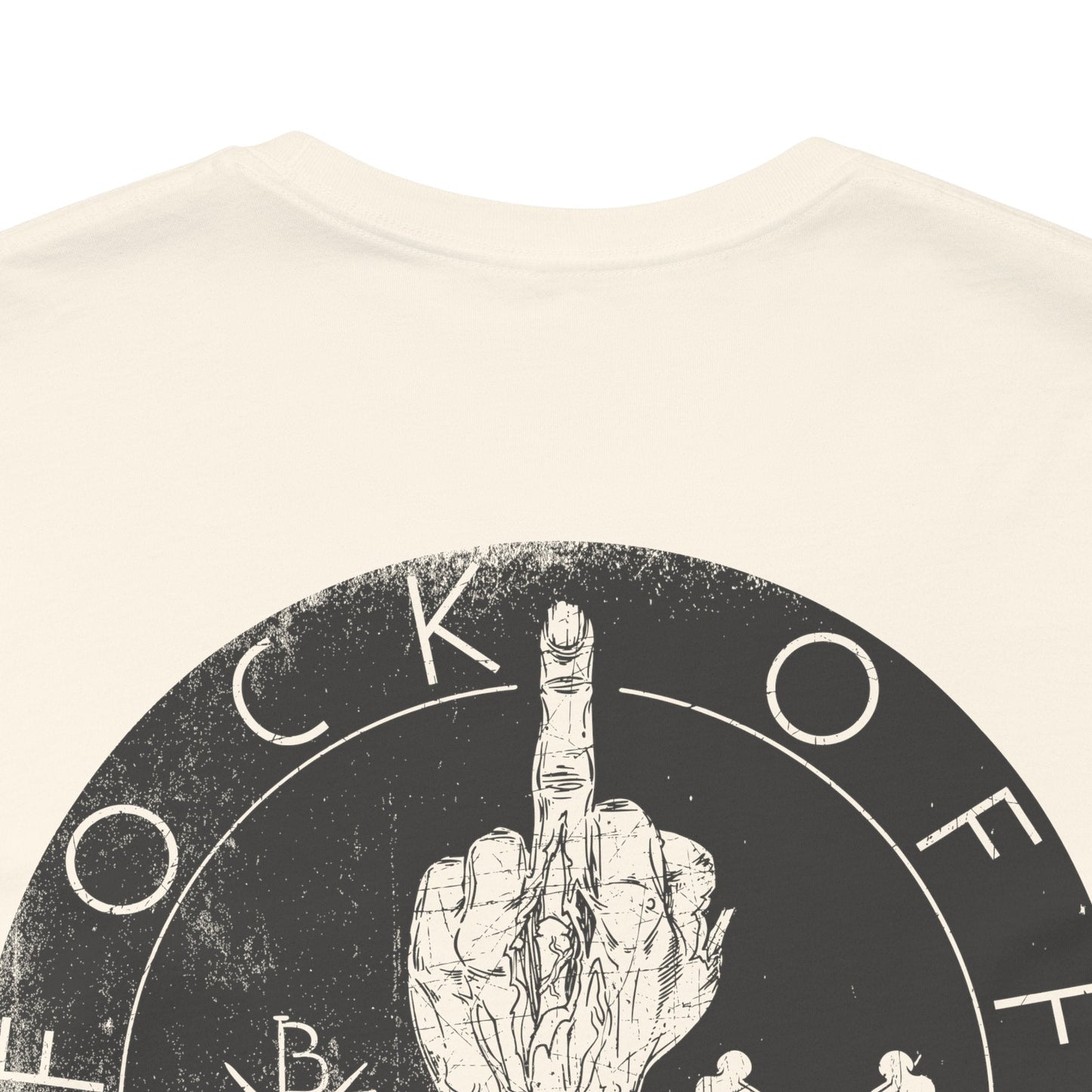 Middle Finger Skull Graphic Design Unisex Cotton T-Shirt A-11