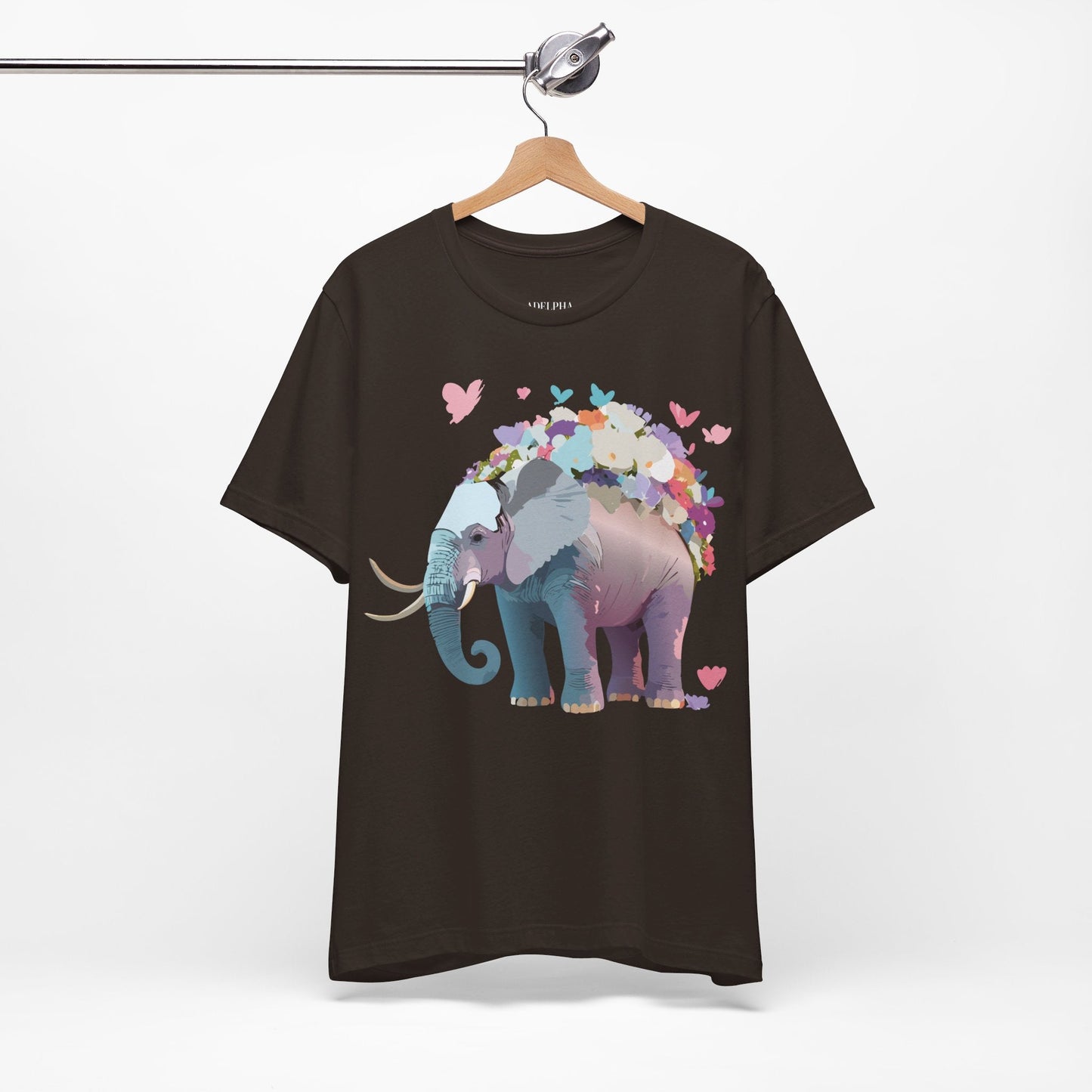 Elephant Shirt Graphic Tee Unisex Vintage Inspired Art Design By Adelpha Original Artwork