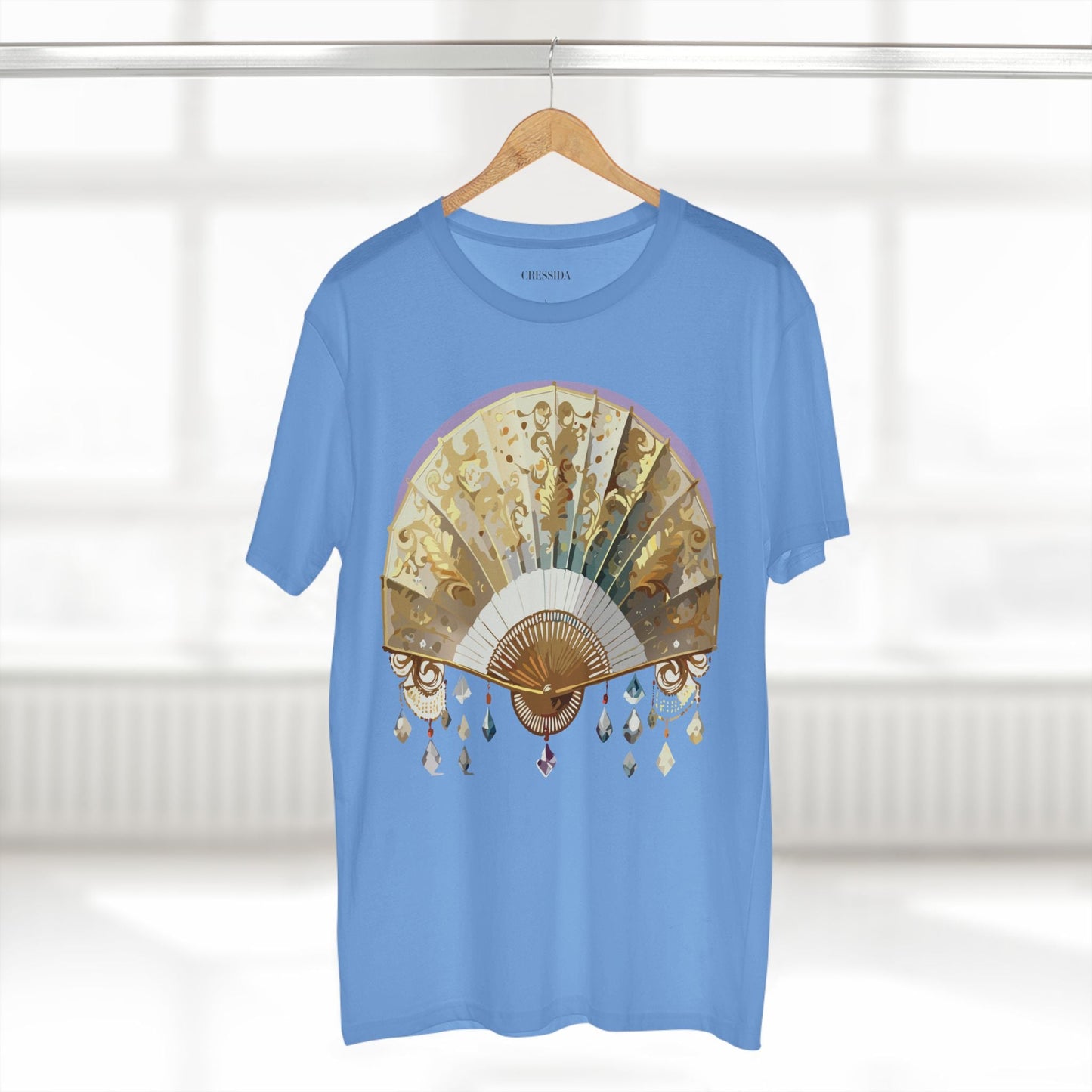 Antique Fan Graphic Design T-Shirt Unisex 100 Cotton Floral Carnival Artwork Tee 28