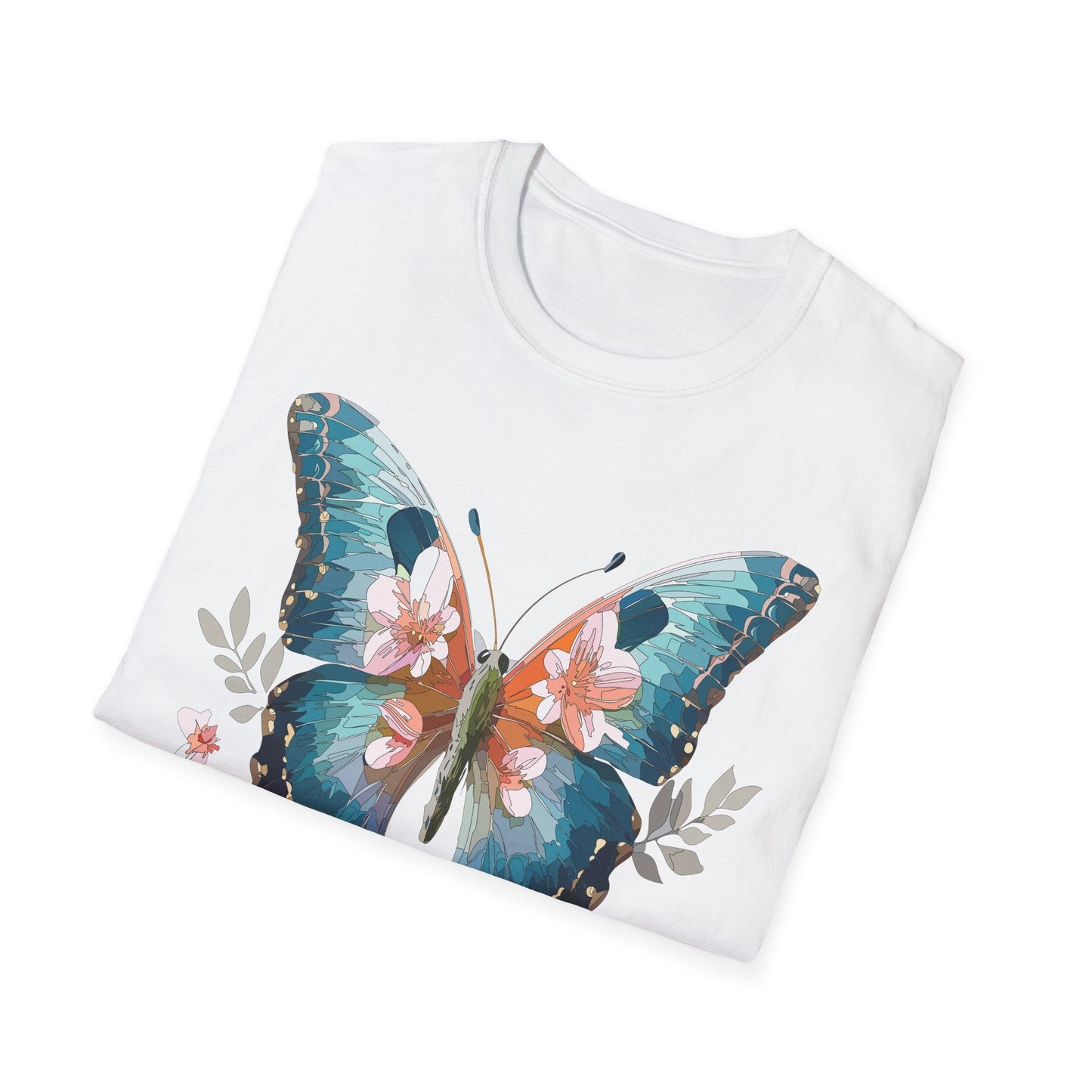 Butterfly Shirt Unisex T Shirt Monarch Butterfly Print Gildan Softstyle 64000 Cotton Tee Classic