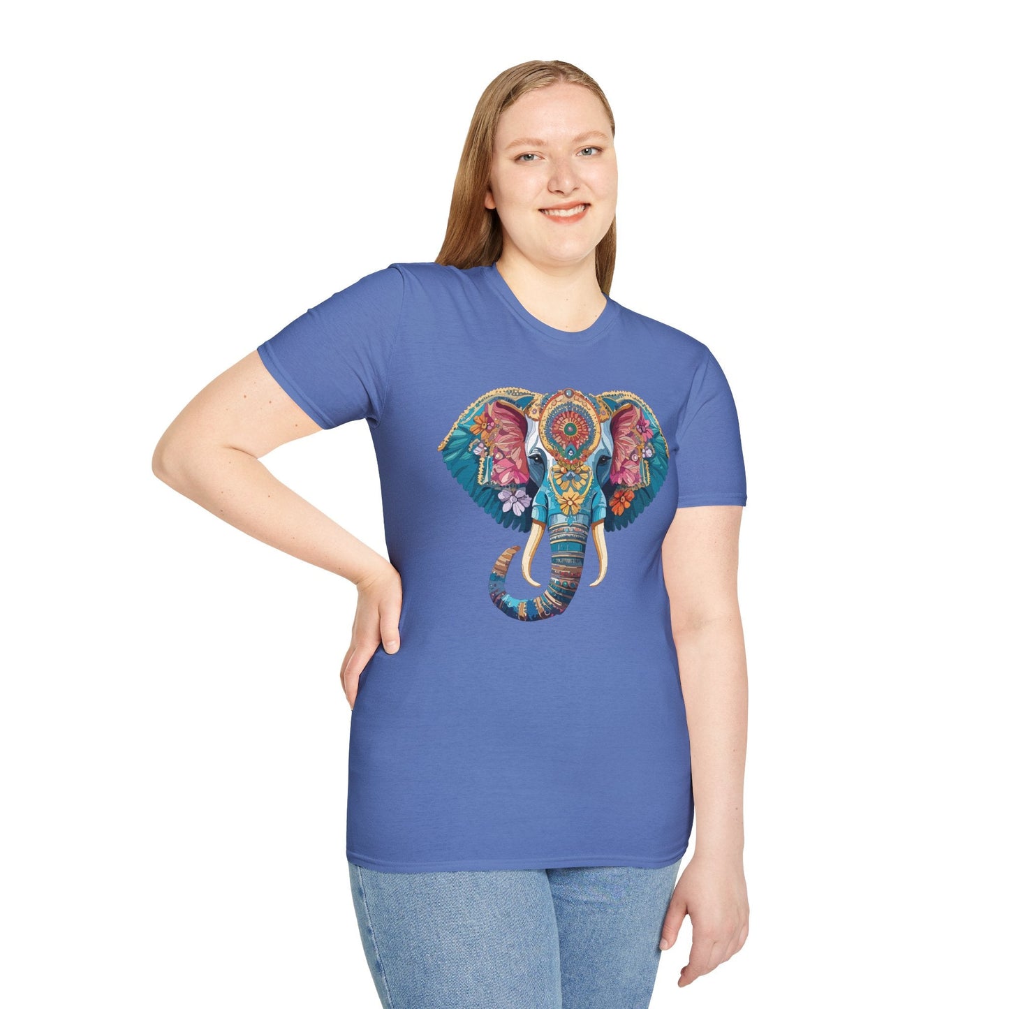 Unisex Elephant Graphic T Shirt Cartoon Elephant Tee Gildan Softstyle 64000 Premium Cotton