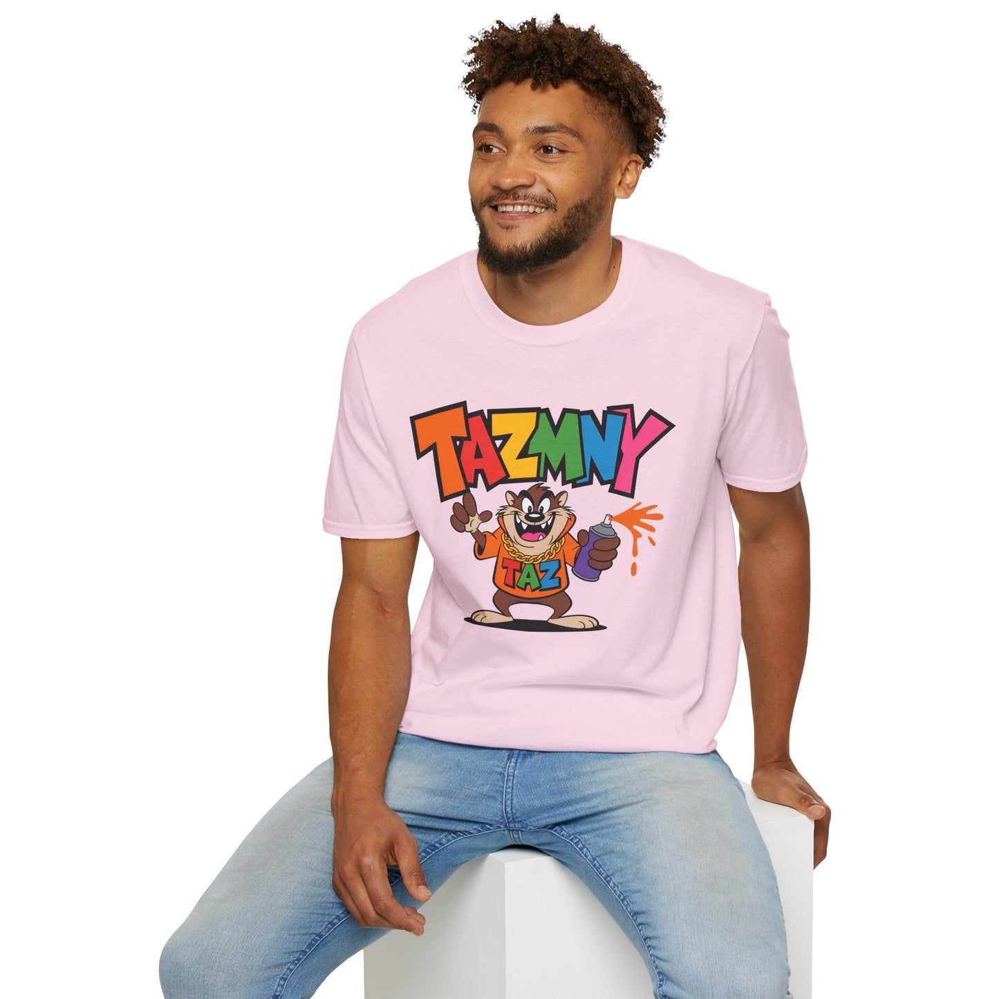 Unisex Cartoon T Shirt With Animation Print Funny Animals Softstyle Tee From Gildan 64000