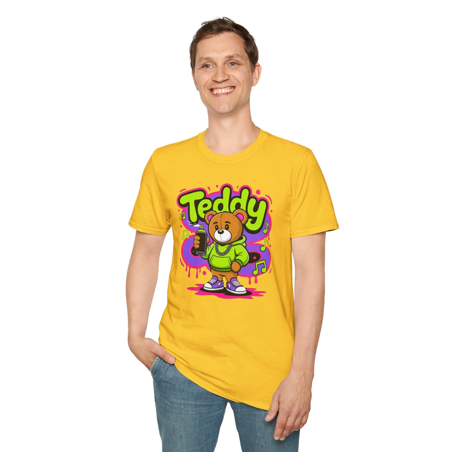 Cartoon T Shirt With Animation Funny Animals Tee Unisex Softstyle Gildan 64000 Cotton