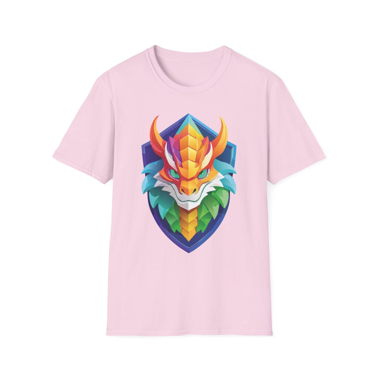 Unisex Dragon T Shirt Softstyle 64000 100 Percent Ring Spun Cotton Comfortable Tee