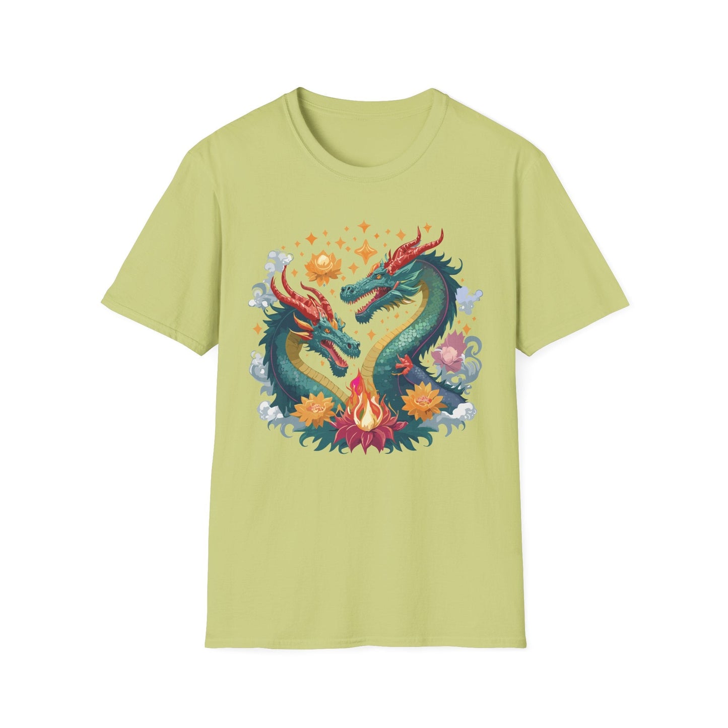 Dragon Graphic Unisex 100 Cotton Tee with Animal Artwork Design 2