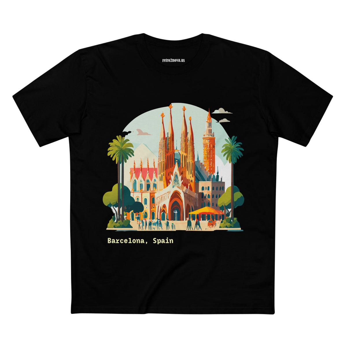 Sagrada Familia Barcelona Illustration Tee | Spain Travel Shirt