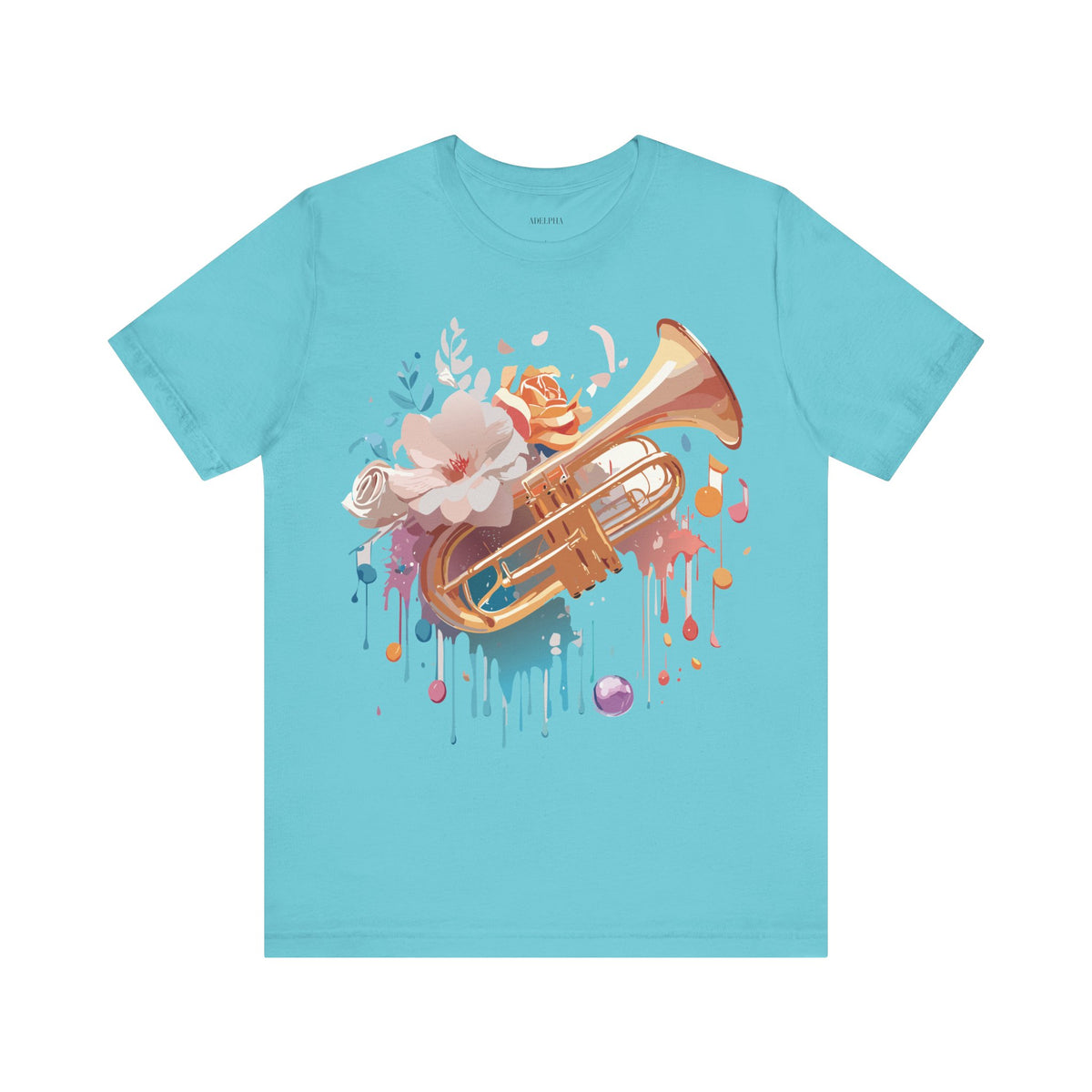 Music Graphic Unisex Cotton Bella+Canvas Tee with Art Design m147