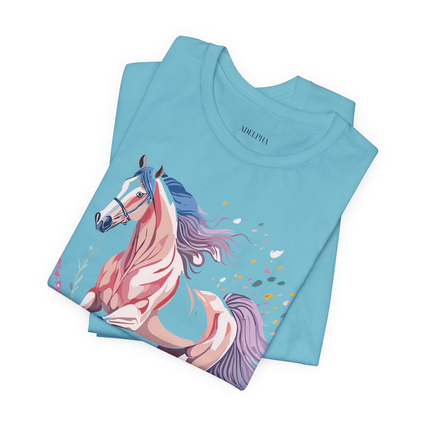 Horse Graphic Unisex 100 Cotton Vintage Animal Art T-Shirt 7