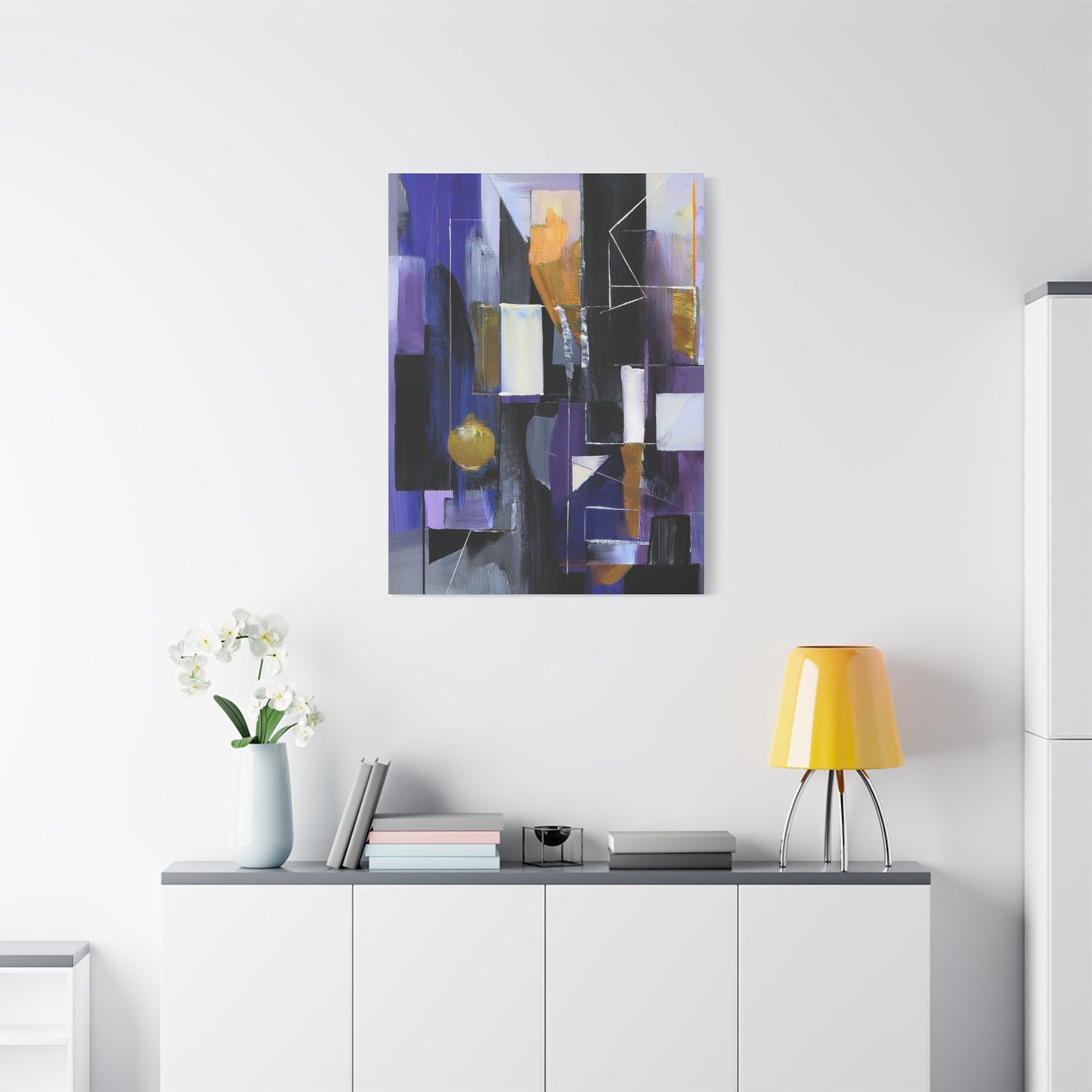 Purple Abstract Painting Print Canvas 20x24,20x30,24x30, 24x32,24x36,30x40, 32x48,36x48,40x60 Pine-Wood Inner Frame ABS-31