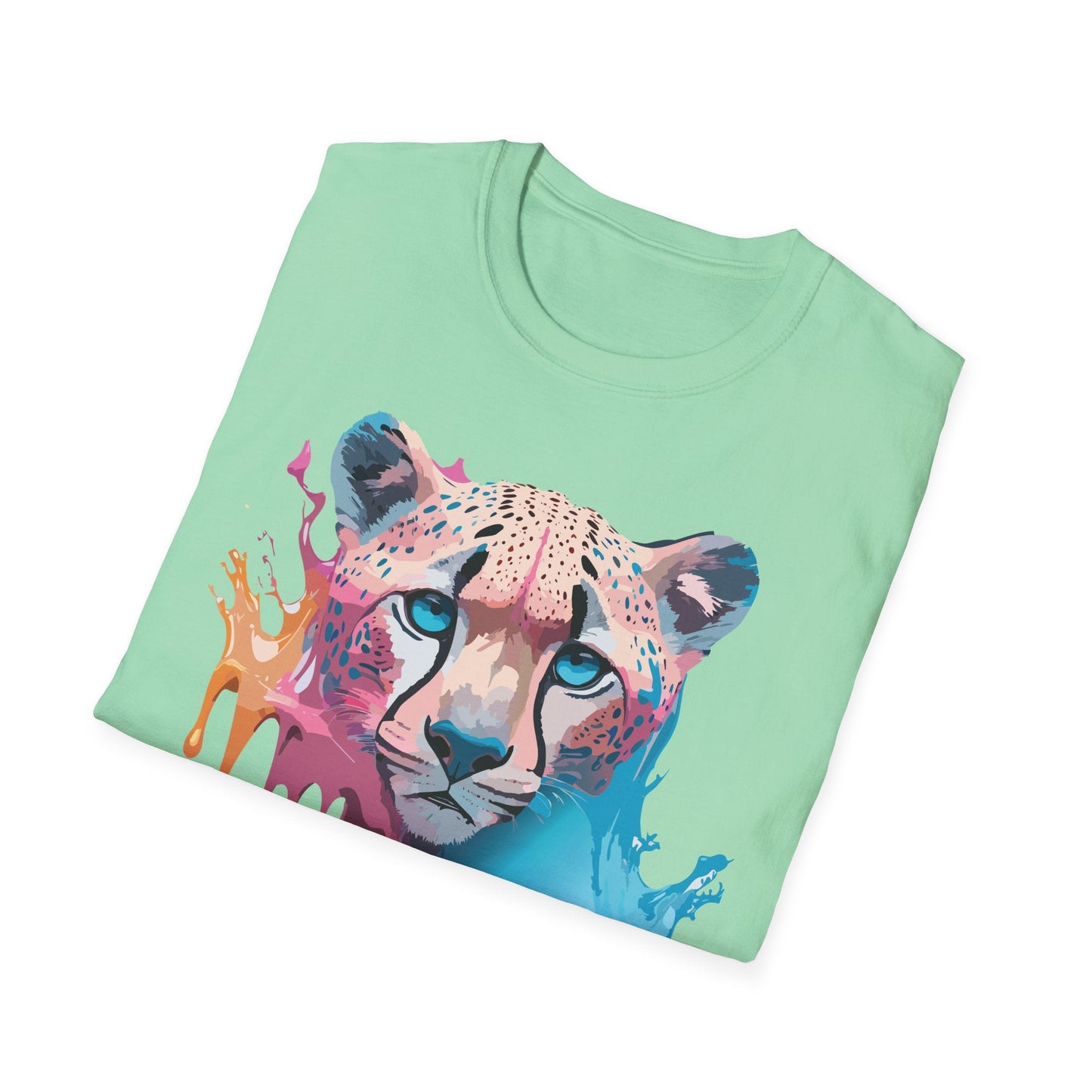 Unisex Cheetah Tee Softstyle Gildan 64000 100 Percent Cotton
