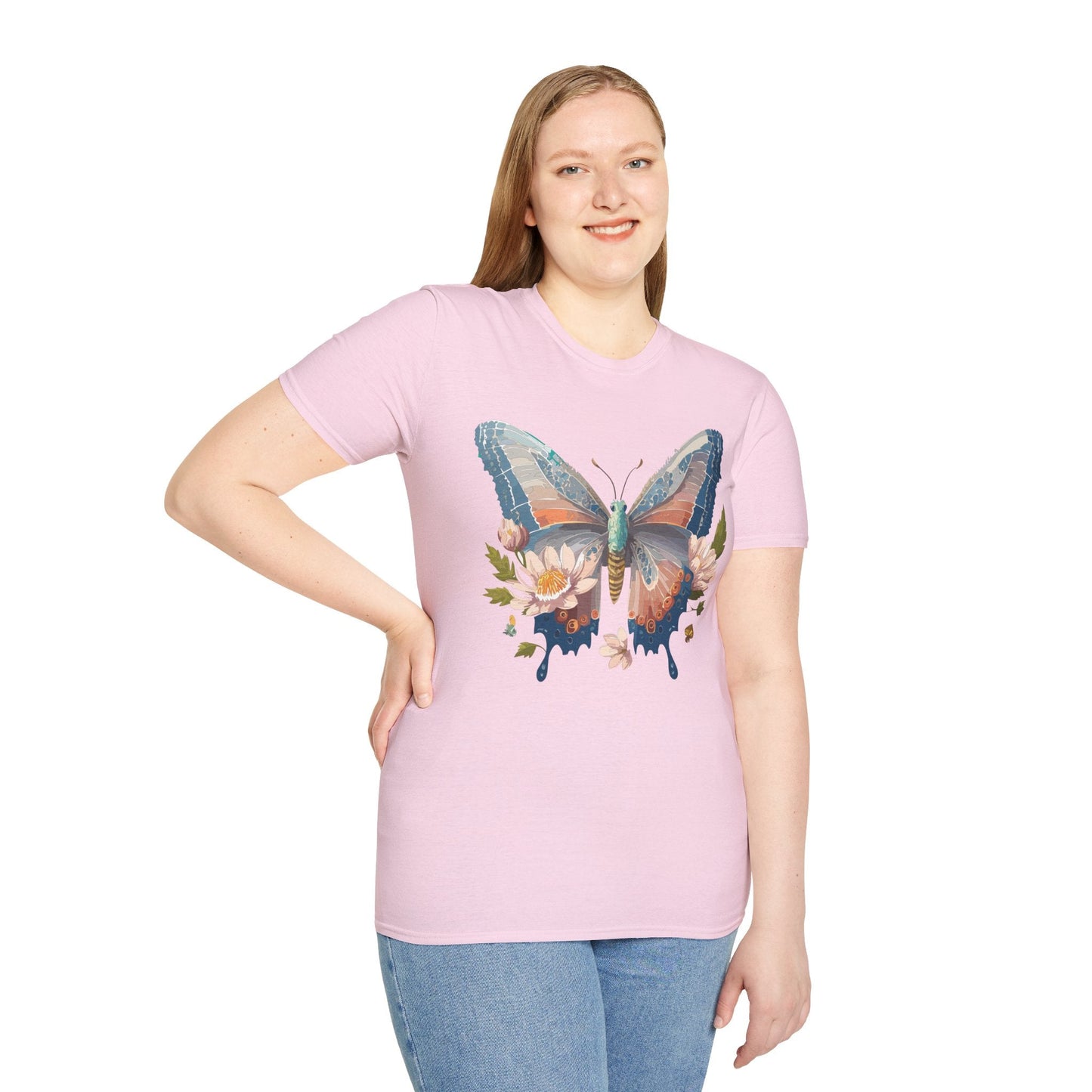 Butterfly Shirt Unisex T Shirt Monarch Design Softstyle 64000 Ring Spun Cotton Tee