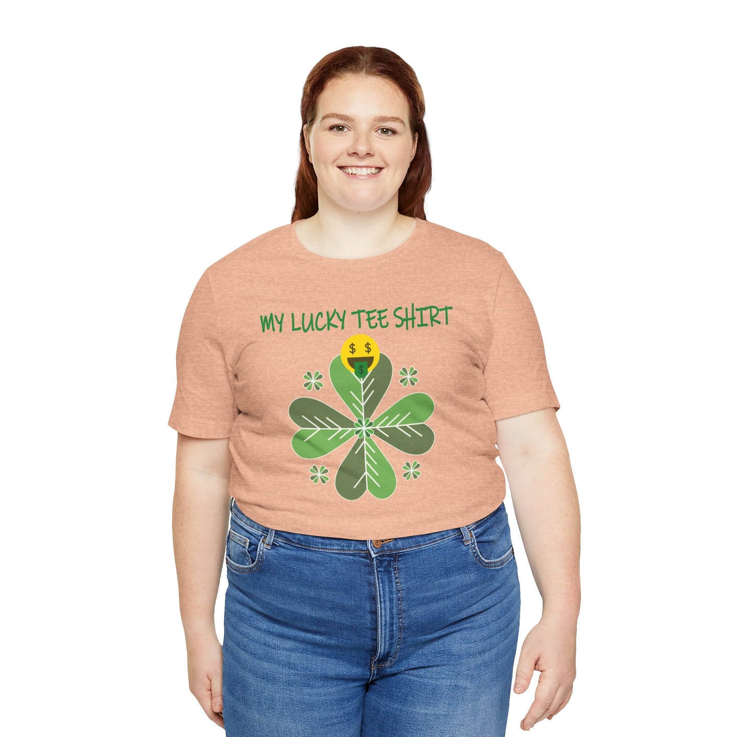 Unisex Cotton Tee Shirt with Lucky Prints