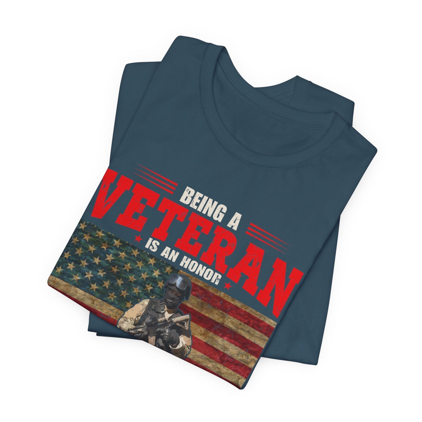 Army Veteran Patriotic Graphic Design Unisex Cotton T-Shirt v34