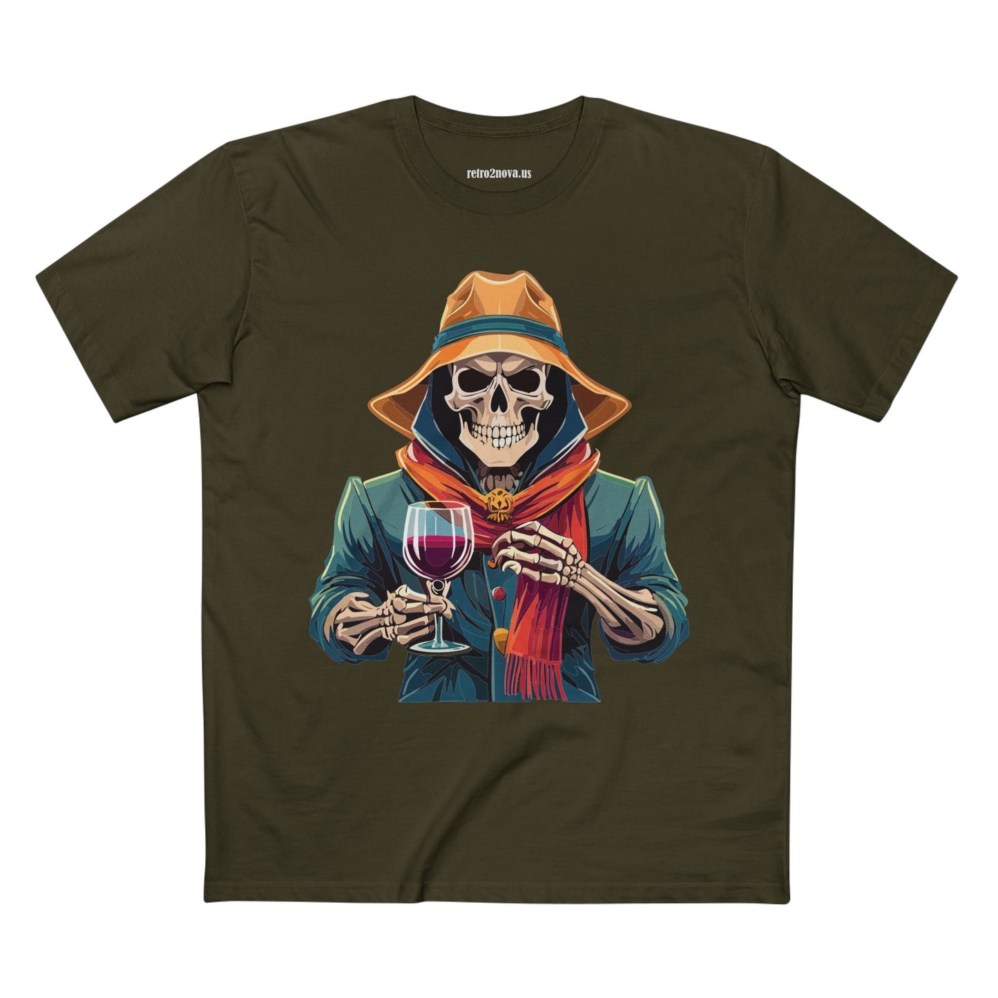 Skull Shirt Unisex Skeleton Tee Premium Cotton Art Design By Retro2Nova Original Artwork
