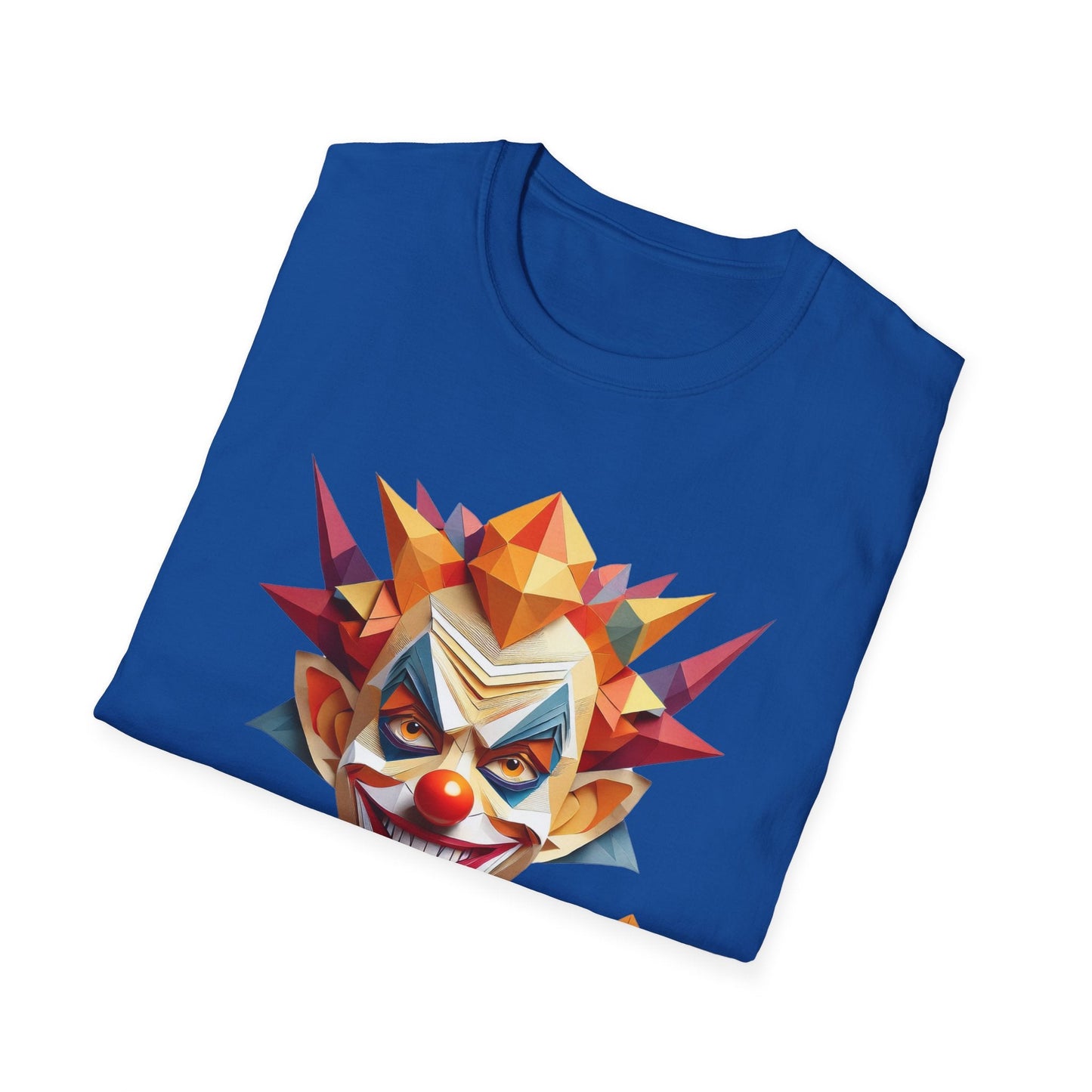 Unisex Clown Shirt With Funny Man Scary Man Circus Theme Tee Gildan Softstyle 64000
