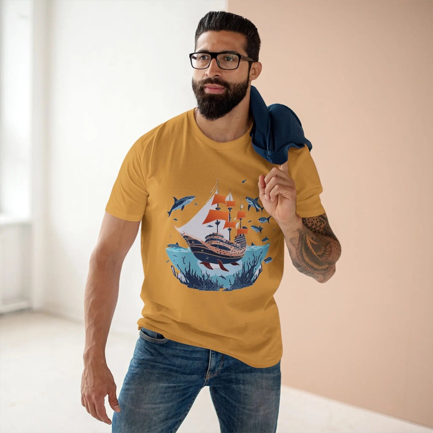 Ocean Coast Graphic Unisex 100 Cotton Staple Tee 26
