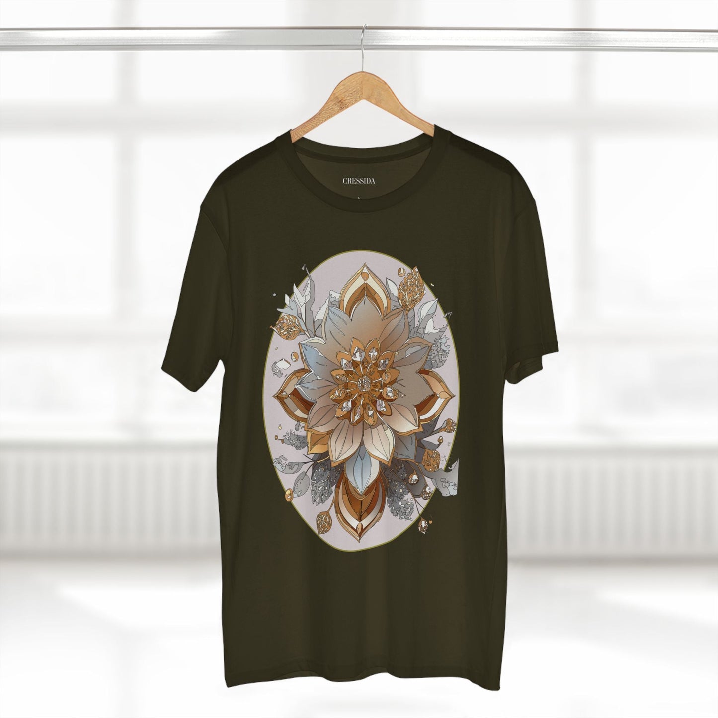 Floral Graphic T-Shirt Unisex 100 Cotton Art Design with Antique Flowers Tee 25