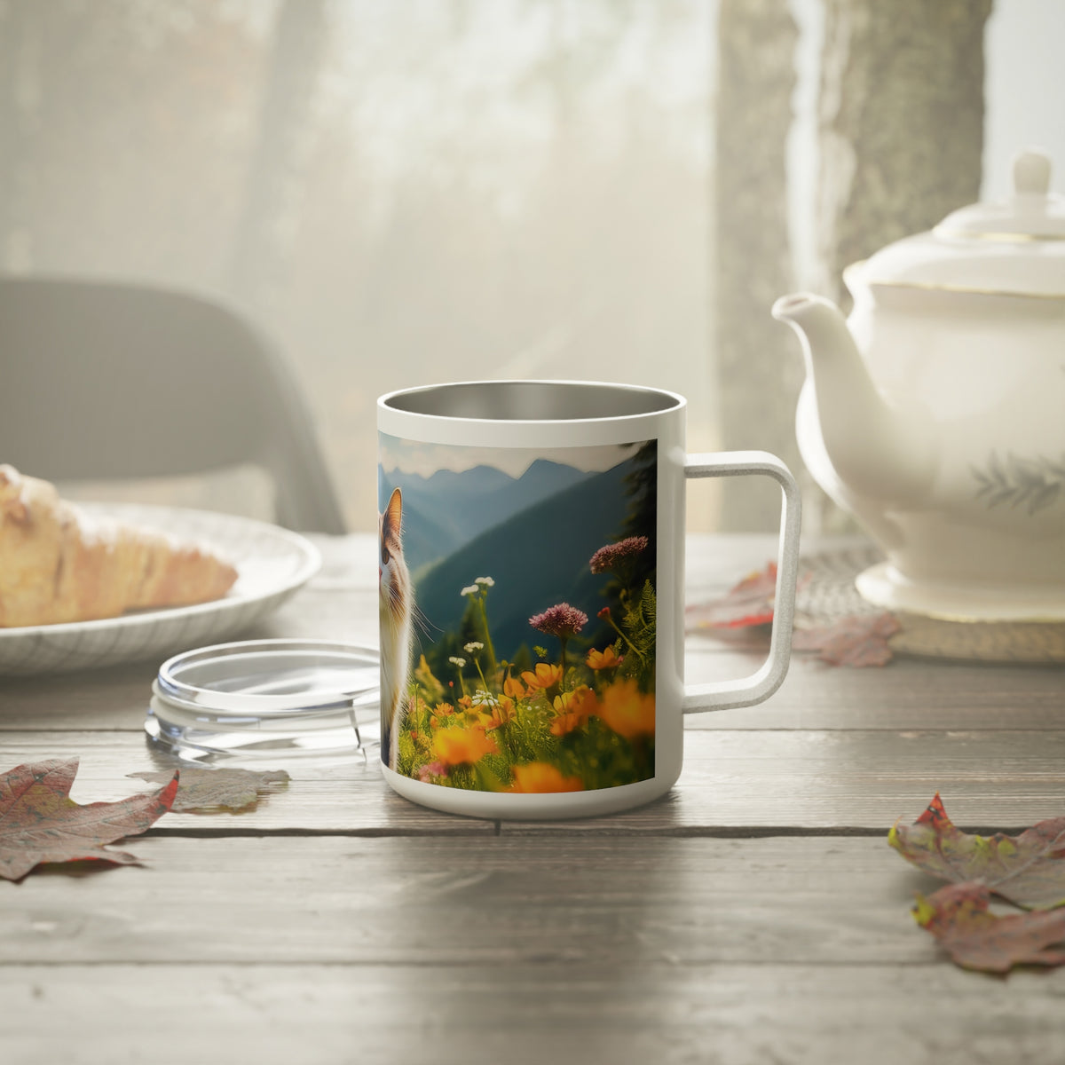 11 Art Design Insulated Coffee Mug Clear Lid 10oz Insulated Coffee Mug 10oz
