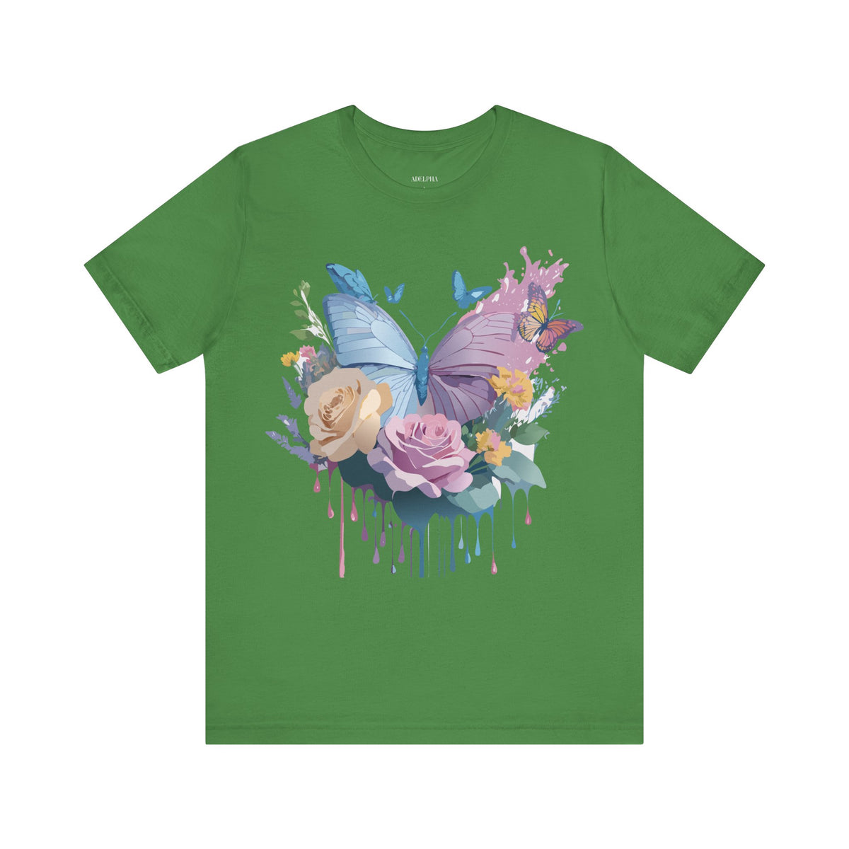 Butterfly Graphic Unisex Cotton Bella+Canvas Tee with Art Design n74