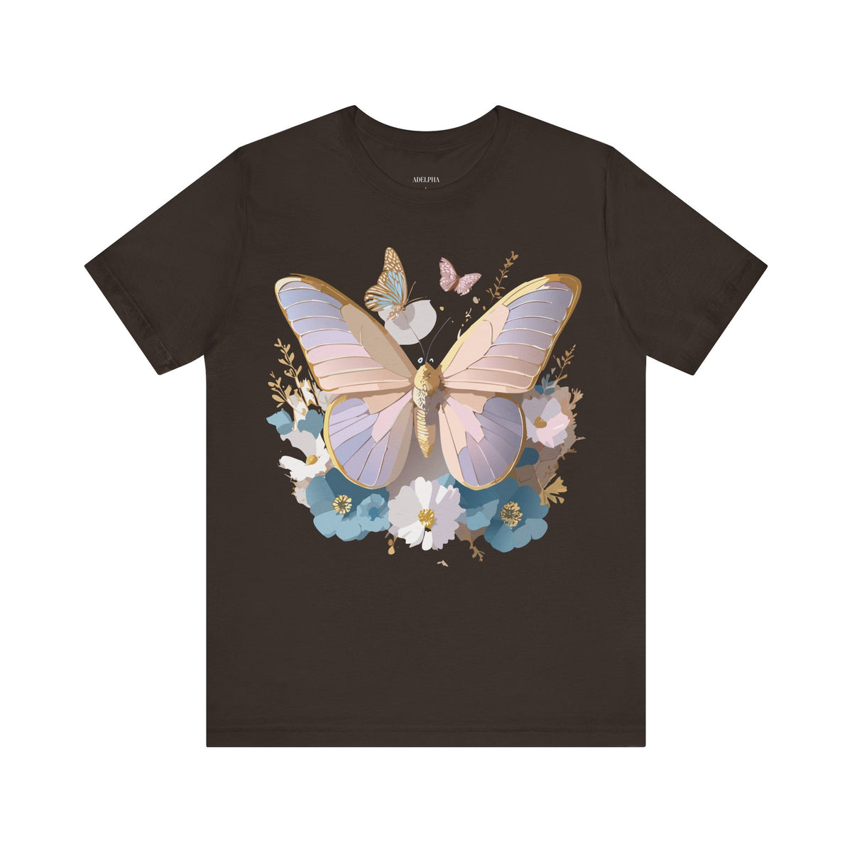 Butterfly Graphic Unisex Cotton Bella+Canvas Tee with Art Design n88