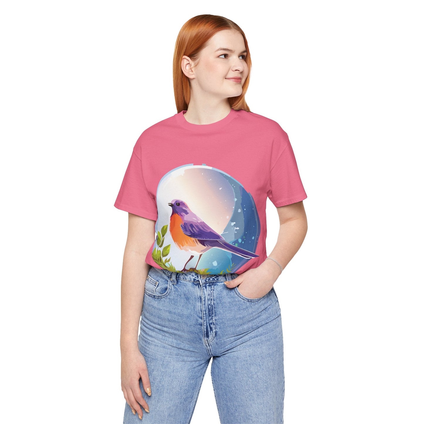 Unisex Animals And Bird Shirt Graphic Cotton T Shirt With Original Retro2Nova Art Premium Short Sleeve Tee