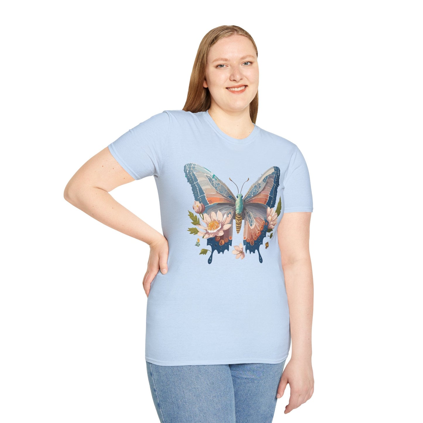 Butterfly Shirt Unisex T Shirt Monarch Design Softstyle 64000 Ring Spun Cotton Tee