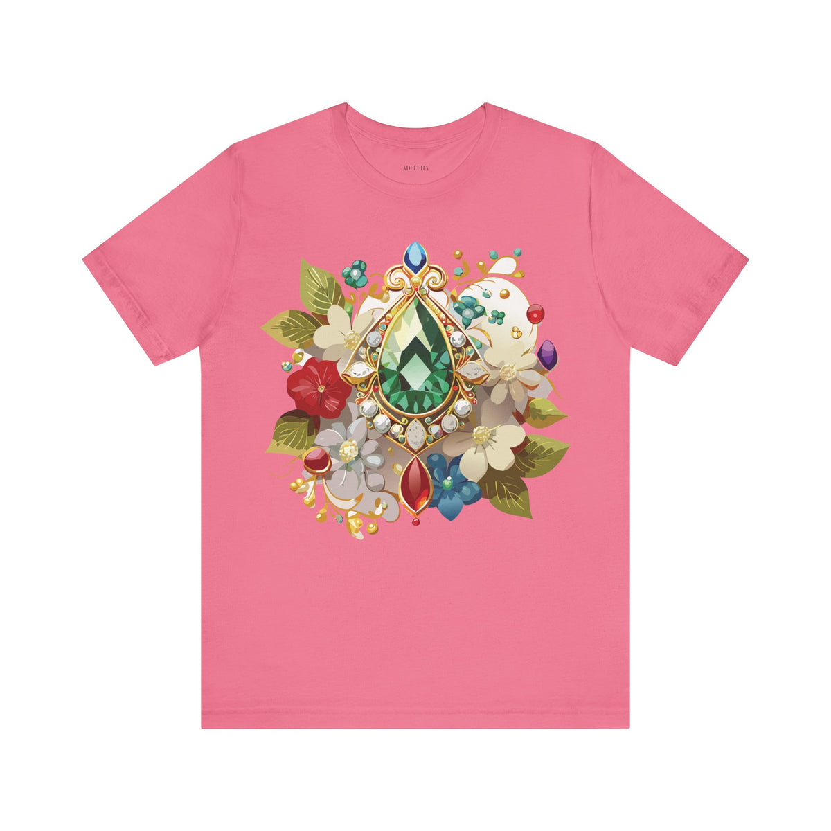 Jewelry Graphic Unisex Cotton Bella+Canvas Tee with Art Design n126